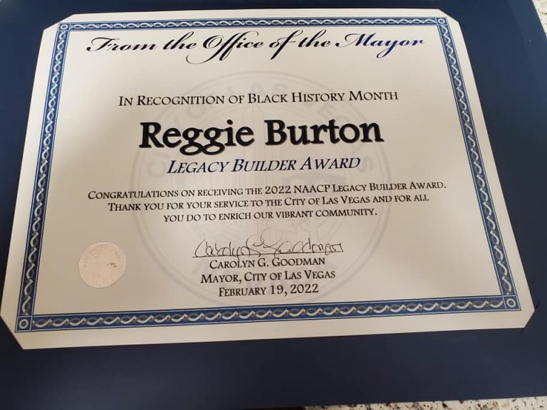 Las Vegas Mayor Office - NAACPLV Award Certificate