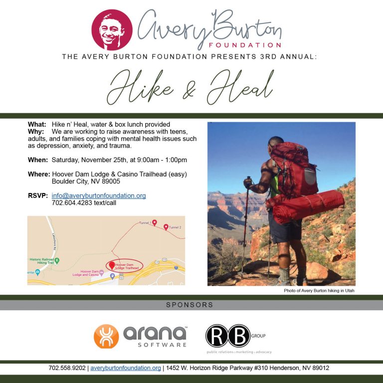 2023.11.01 AveryBurtonFoundation 3rd annual hike and heal graphic